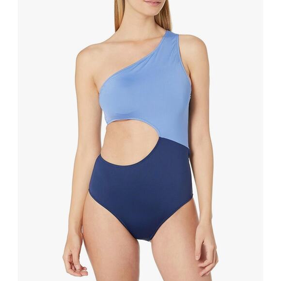 Jessica Simpson Side Cut Out Colorblock Swimsuit Size L Large NWT - Picture 1 of 6